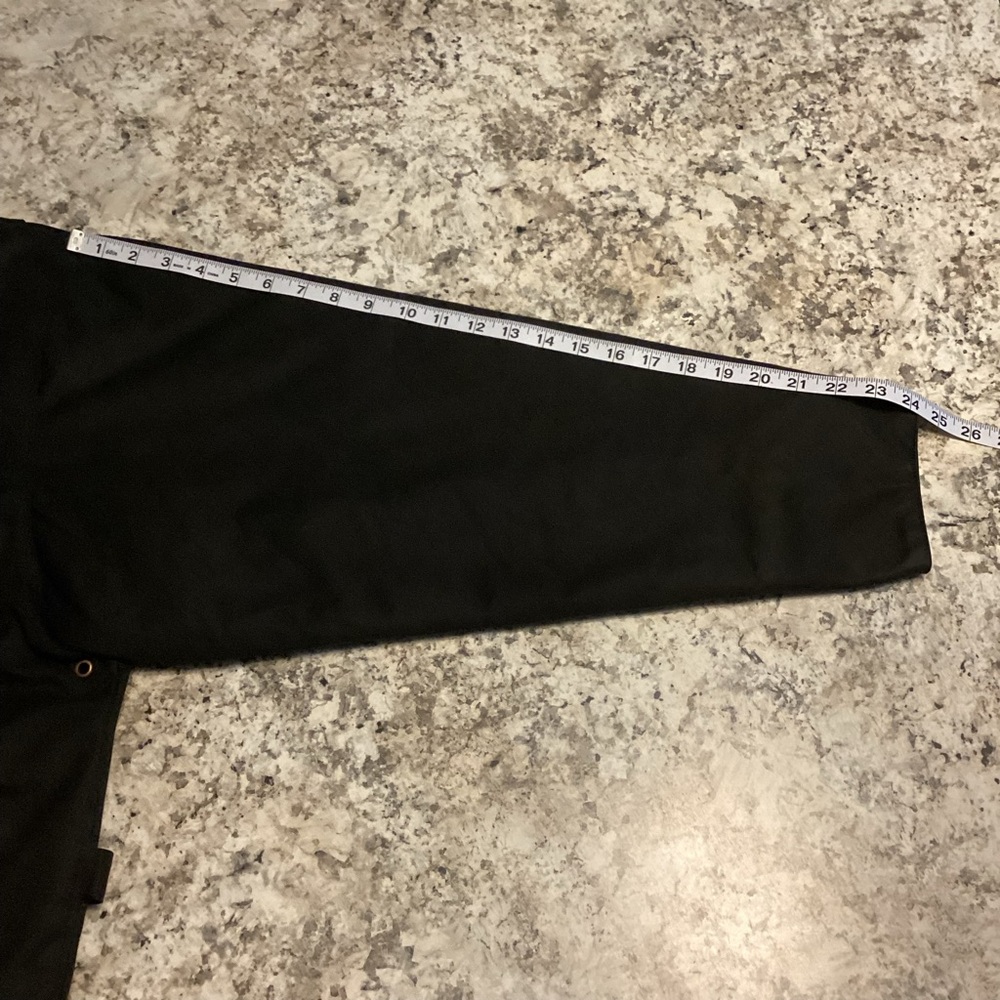 Men's Black Outback work Jacket with Brown Collar - Picture 5 of 11
